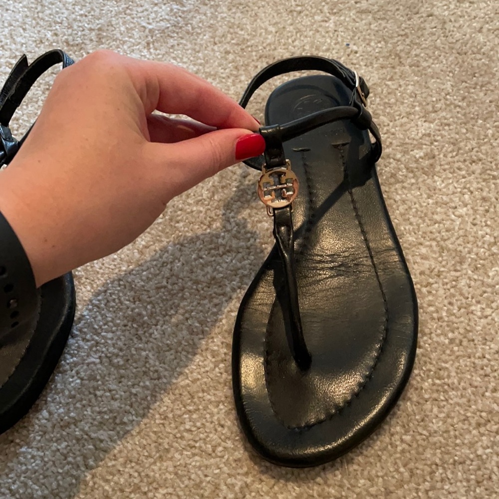 Tory Burch logo sandals